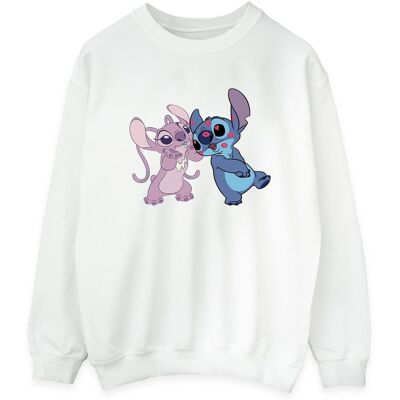 Disney Damen/Lilo & Stitch Kisses Sweatshirt (Weiß) Weiß XL Disney Damen/Lilo & Stitch Kisses Sweatshirt (Weiß) Weiß XL