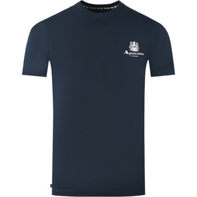 Aquascutum London Aldis Marke Logo auf Brust Marineblau T-Shirt Blau S Aquascutum London Aldis Marke Logo auf Brust Marineblau T-Shirt Blau S