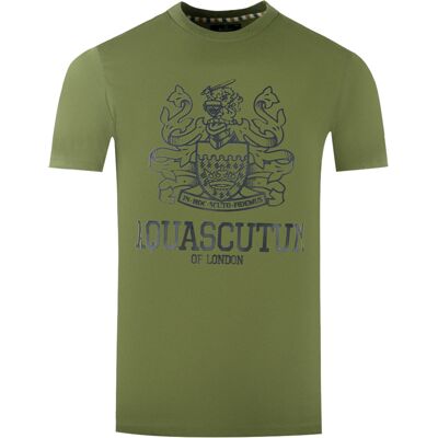 Aquascutum Large Bold London Aldis Marke Logo Armee Grün T-Shirt Grün S Aquascutum Large Bold London Aldis Marke Logo Armee Grün T-Shirt Grün S