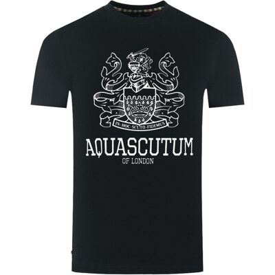 Aquascutum Large Bold London Aldis Marke Logo Schwarz T-Shirt Schwarz S Aquascutum Large Bold London Aldis Marke Logo Schwarz T-Shirt Schwarz S
