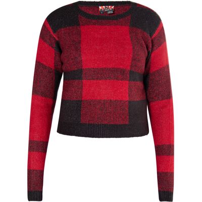 Mymo Strickpullover Damen verrotten Rot S Mymo Strickpullover Damen verrotten Rot S