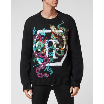 Philipp Plein Tattoo Schwarz XL - Sweater Philipp Plein Tattoo Schwarz XL - Sweater