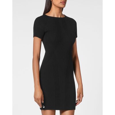Philipp Plein Strickkleid Schwarz L Philipp Plein Strickkleid Schwarz L