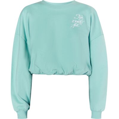 Mymo XS Aqua Kurzer Pullover - Sweatshirt Mymo XS Aqua Kurzer Pullover - Sweatshirt