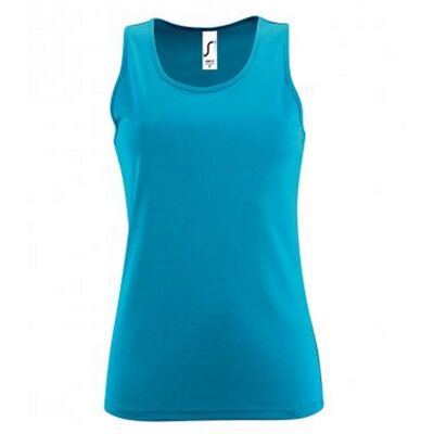 SOL'S Damen Sportliche Performance Ärmellose Tanktop Aqua - Tanktop SOL'S Damen Sportliche Performance Ärmellose Tanktop Aqua - Tanktop