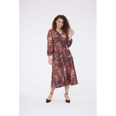 Chapter.London Bella Animal Print Kleid Braun EU 42 / UK 14 Chapter.London Bella Animal Print Kleid Braun EU 42 / UK 14