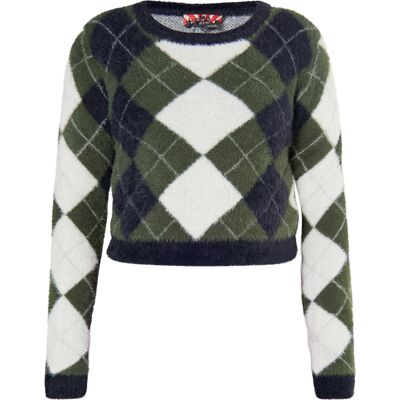 Mymo Strickpullover Damen Schwarz Grün Mehrfarbig Mehrfarben S Mymo Strickpullover Damen Schwarz Grün Mehrfarbig Mehrfarben S
