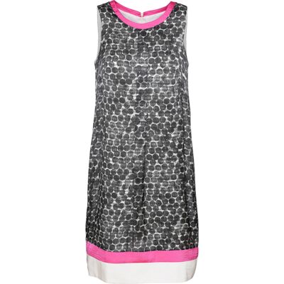 Conquista A-Linie Ärmelloses Print-Kleid Dunkelgrau EU 42 / UK 14 Conquista A-Linie Ärmelloses Print-Kleid Dunkelgrau EU 42 / UK 14