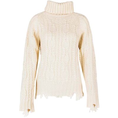 Silvian Heach Pullover Damen cremig Cremefarben 2XS Silvian Heach Pullover Damen cremig Cremefarben 2XS