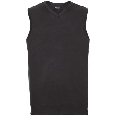 Russell Athletic Russell Collection Herren V-Ausschnitt ärmelloses gestricktes Pullover Top / Pullover (Schwarz) Schwarz XS Russell Athletic Russell Collection Herren V-Ausschnitt ärmelloses gestricktes Pullover Top / Pullover (Schwarz) Schwarz XS