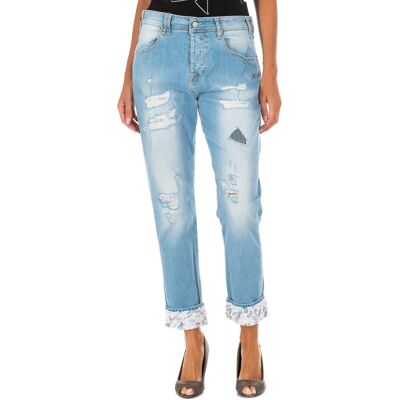 Met Lange Denim-Hose mit geradem Saum 10DBF0667 Frau Blau 27 (Größe) Met Lange Denim-Hose mit geradem Saum 10DBF0667 Frau Blau 27 (Größe)
