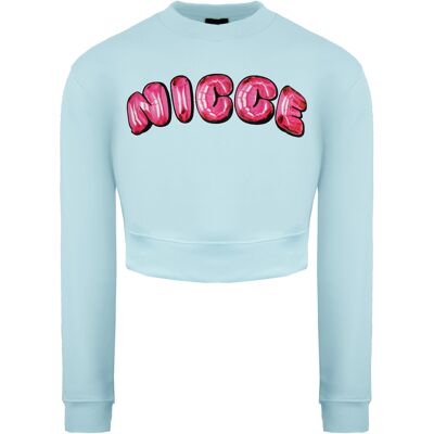 NICCE LANGELEVE Hellblau Womens Caddel Cropped Sweatshirt 211 2 03 01 0315 Rosa M NICCE LANGELEVE Hellblau Womens Caddel Cropped Sweatshirt 211 2 03 01 0315 Rosa M