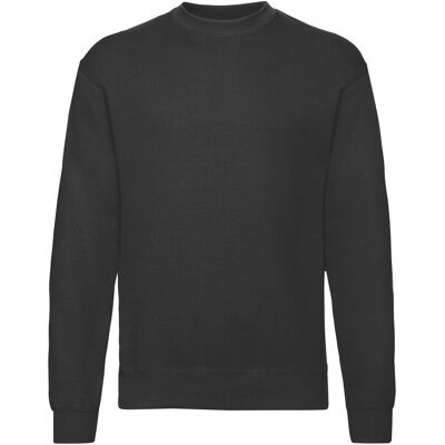 Fruit of the Loom Unisex Erwachsene Classic Drop Shoulder Sweatshirt (Schwarz) Schwarz 4XL Fruit of the Loom Unisex Erwachsene Classic Drop Shoulder Sweatshirt (Schwarz) Schwarz 4XL