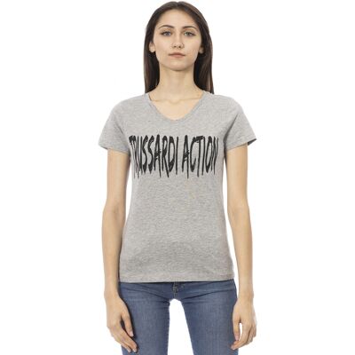 Trussardi Action T-Shirt Frauen Grau M Trussardi Action T-Shirt Frauen Grau M