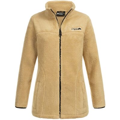 Arctic Seven Damen Sherpa Fleecejacke – Wärmende Outdoorjacke mit Zipper – Pale Khaki Braun M Arctic Seven Damen Sherpa Fleecejacke – Wärmende Outdoorjacke mit Zipper – Pale Khaki Braun M