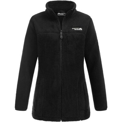 Arctic Seven Damen Sherpa Fleecejacke – Wärmende Outdoorjacke mit Zipper – Schwarz Schwarz M Arctic Seven Damen Sherpa Fleecejacke – Wärmende Outdoorjacke mit Zipper – Schwarz Schwarz M