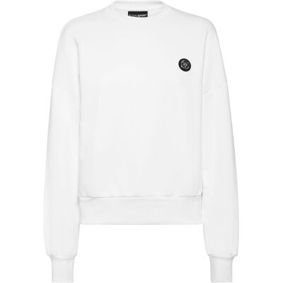 PLEIN SPORT Damen Sweatshirt GLITTER - Grau - Cropped - Sweatshirt PLEIN SPORT Damen Sweatshirt GLITTER - Grau - Cropped - Sweatshirt