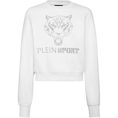 Plein Sport Sweatshirt Tiger Weiß XS Plein Sport Sweatshirt Tiger Weiß XS