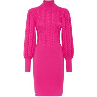 Philipp Plein Strickkleid Fuchsie XL Philipp Plein Strickkleid Fuchsie XL