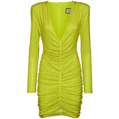 Philipp Plein Minikleid Gelb M Philipp Plein Minikleid Gelb M