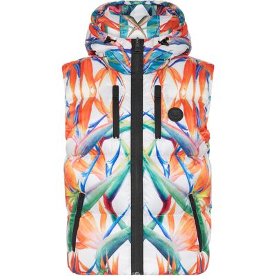 Plein Sport Weste Flowers Weiß/Mehrfarbig S Plein Sport Weste Flowers Weiß/Mehrfarbig S