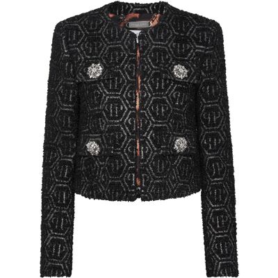 Philipp Plein Jacke Monogram Schwarz L Philipp Plein Jacke Monogram Schwarz L