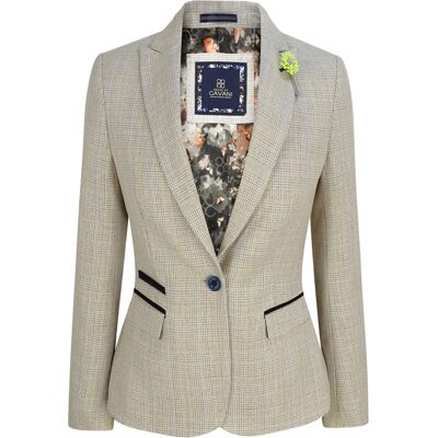 TruClothing Damen Tweed Fischgrätenmuster Creme Jacke Peaky Blinders Beige EU 44 / UK 16 TruClothing Damen Tweed Fischgrätenmuster Creme Jacke Peaky Blinders Beige EU 44 / UK 16