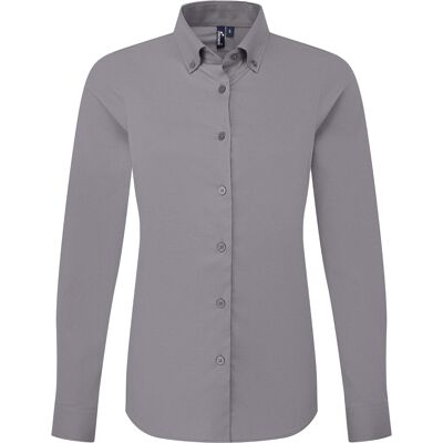 Premier - "Supreme" Hemd für Damen Langärmlig (Stahlgrau) Blau/Dunkelgrau M Premier - "Supreme" Hemd für Damen Langärmlig (Stahlgrau) Blau/Dunkelgrau M
