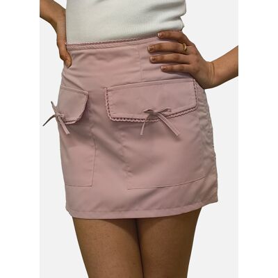 Gini London Rosafarbener Mikro-Minirock mit Taschendetail Rosa EU 40 / UK 12 Gini London Rosafarbener Mikro-Minirock mit Taschendetail Rosa EU 40 / UK 12