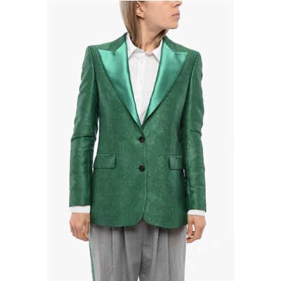 John Richmond Bestickter RANBU-Blazer mit steigendem Revers in Grün Grün EU 40 / IT 44 John Richmond Bestickter RANBU-Blazer mit steigendem Revers in Grün Grün EU 40 / IT 44