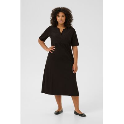 Kaffe Curve Jersey-Kleid in regulärer Passform black Schwarz EU 54 / UK 26 Kaffe Curve Jersey-Kleid in regulärer Passform black Schwarz EU 54 / UK 26