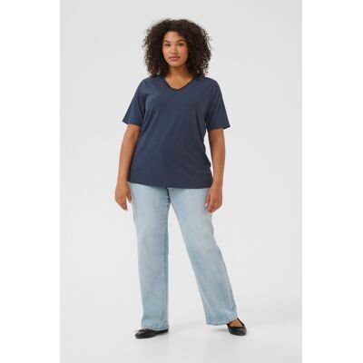 Kaffe Curve Kurzarm-Bluse Regular fit Midnight Marine CC dark blue Dunkelblau EU 42 / UK 14 Kaffe Curve Kurzarm-Bluse Regular fit Midnight Marine CC dark blue Dunkelblau EU 42 / UK 14