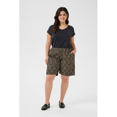 Kaffe Curve Shorts Loose fit Brown Leopard Print dark brown Dunkelbraun EU 46 / UK 18 Kaffe Curve Shorts Loose fit Brown Leopard Print dark brown Dunkelbraun EU 46 / UK 18