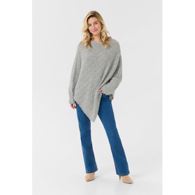 Cream Poncho Loose fit Light Grey Melange Melange Einheitsgröße Cream Poncho Loose fit Light Grey Melange Melange Einheitsgröße
