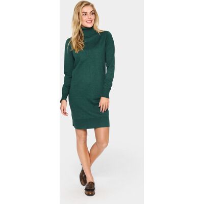 Saint Tropez Kleid Gerade Passform dark green Dunkelgrün L Saint Tropez Kleid Gerade Passform dark green Dunkelgrün L