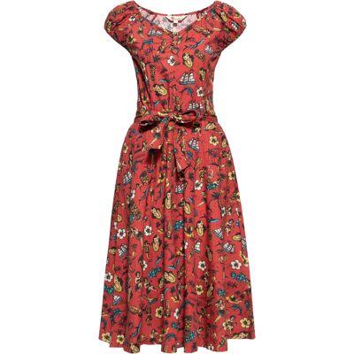 Queen Kerosin Damen Swing Kleid Hawaii rot Rot M Queen Kerosin Damen Swing Kleid Hawaii rot Rot M