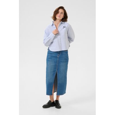 Kaffe Langarm-Hemd Baggy fit Blue/White Stripe blue white Blau Weiss EU 44 / UK 16 Kaffe Langarm-Hemd Baggy fit Blue/White Stripe blue white Blau Weiss EU 44 / UK 16