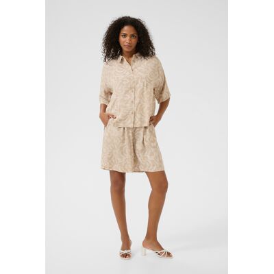 Kaffe Langarm - Hemd Baggy fit Feather Gray/Chalk Lace Print grey white Grau weiß EU 44 / UK 16 Kaffe Langarm - Hemd Baggy fit Feather Gray/Chalk Lace Print grey white Grau weiß EU 44 / UK 16