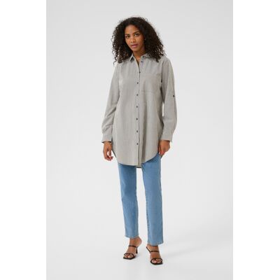 Kaffe Langarm - Hemd Loose fit Midnight/White Stripe blue white Blau Weiss EU 34 / UK 6 Kaffe Langarm - Hemd Loose fit Midnight/White Stripe blue white Blau Weiss EU 34 / UK 6