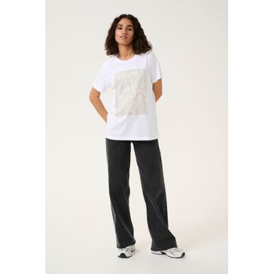 Kaffe T-shirt Regular fit Optical White Weiß XS Kaffe T-shirt Regular fit Optical White Weiß XS