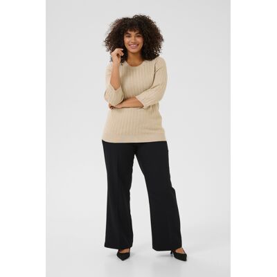 Kaffe Curve Strickpullover Regular fit cream Creme 54 Kaffe Curve Strickpullover Regular fit cream Creme 54