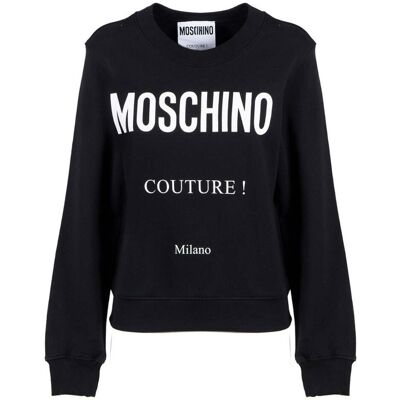 Moschino Couture Milano Schwarzer Pullover Schwarz 2XS Moschino Couture Milano Schwarzer Pullover Schwarz 2XS