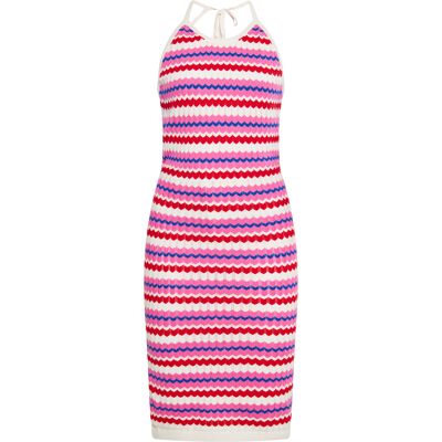 Mymo Kleid Frauen Wollweiß Mehrfarbig Mehrfarben XS Mymo Kleid Frauen Wollweiß Mehrfarbig Mehrfarben XS