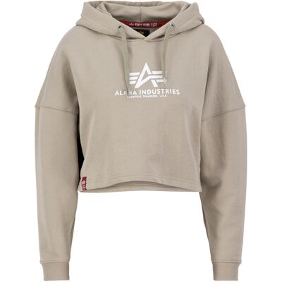 alpha industries Basic Cropped Oversize Hoodie Women Sand L alpha industries Basic Cropped Oversize Hoodie Women Sand L