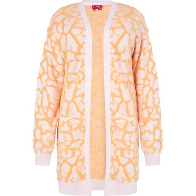 Mymo Strickjacke Frauen orange rosa Orange XS Mymo Strickjacke Frauen orange rosa Orange XS