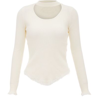 Mymo Pullover Frauen Wollweiß Cremefarben XS/S Mymo Pullover Frauen Wollweiß Cremefarben XS/S