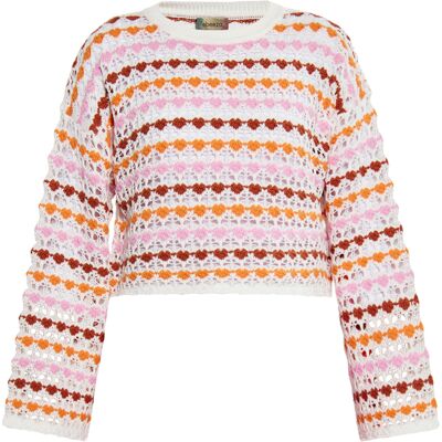 Mymo Pullover Frauen Orange Mehrfarbig Orange XS Mymo Pullover Frauen Orange Mehrfarbig Orange XS