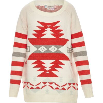 Mymo Pullover Frauen Wollweiß Orange Cremefarben XS/S Mymo Pullover Frauen Wollweiß Orange Cremefarben XS/S