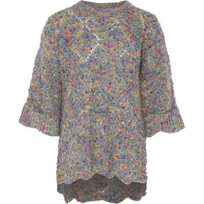 Mymo Pullover Frauen Grau Melange Mehrfarbig Grau M/L Mymo Pullover Frauen Grau Melange Mehrfarbig Grau M/L