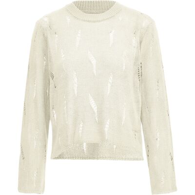 Mymo Pullover Frauen Wollweiß Cremefarben XS/S Mymo Pullover Frauen Wollweiß Cremefarben XS/S